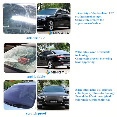 적외선 차단성 Mingtu NX50 VLT50% 자동차 창문 필름 세라믹 탄소 색소