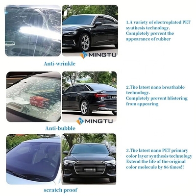자동차용 창문 색채 Mingtu UVTIN10 UV400 단열 나노 세라믹 롤 유리 색채
