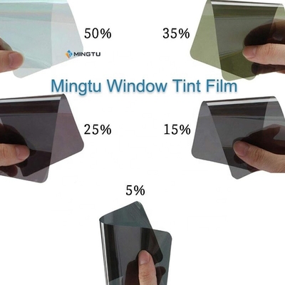높은 VLT 50% 1.52*30m 자동차용 탄소 반사성 흑색 1층 창문 필름